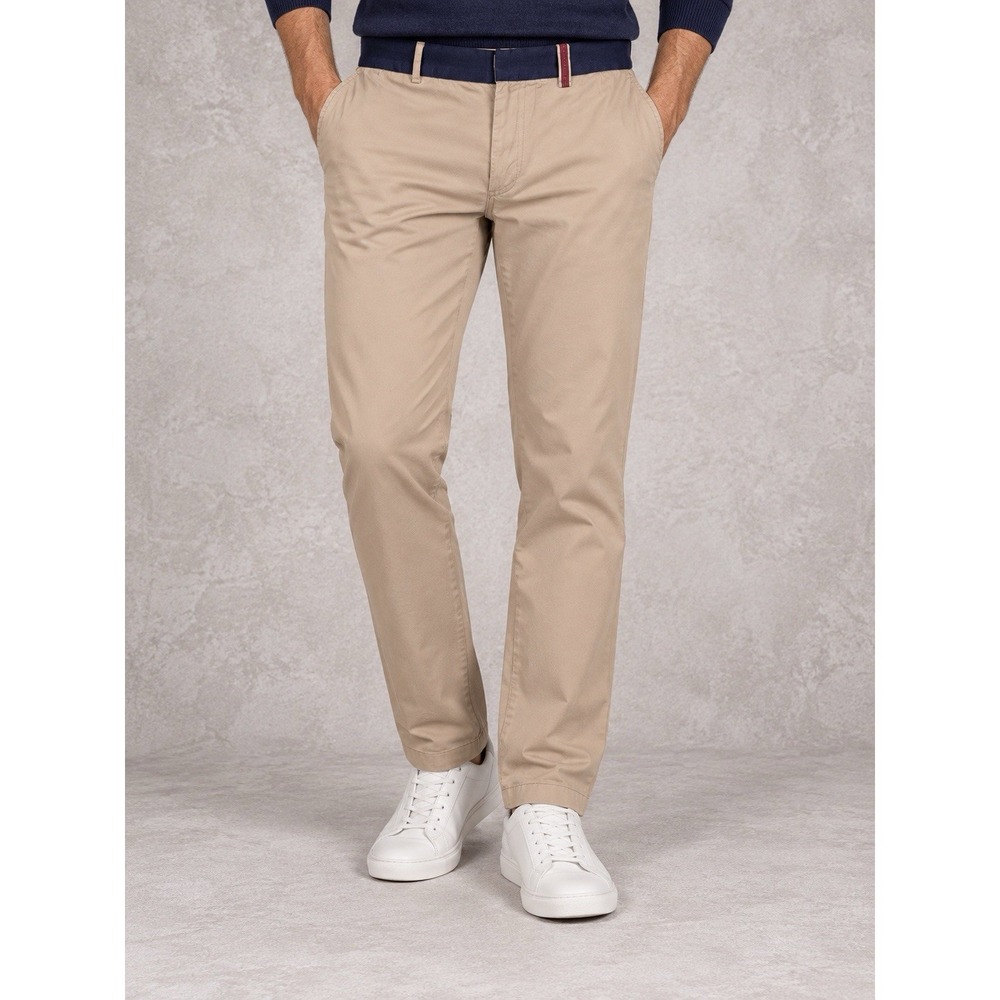Carolina Herrera Chino Pants Mens 38x32 Beige Flat Front Straight Leg Classic